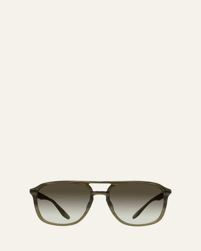 Gyalis Green Plastic Aviator Sunglasses